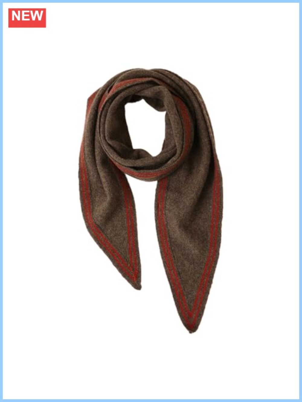 100% Cashmere Triangle Scarf Diamond Knit Striped Neck Wrap Lightweight